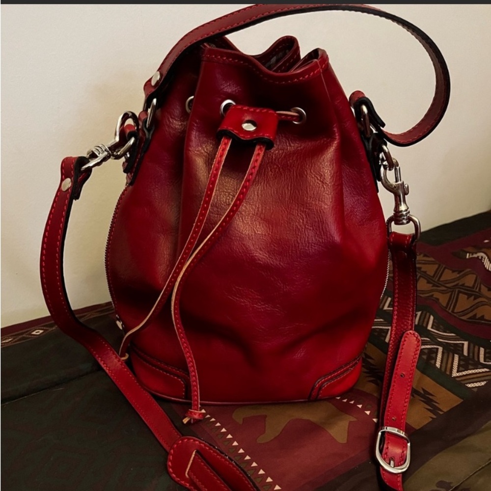 Leather Drawstring Bag